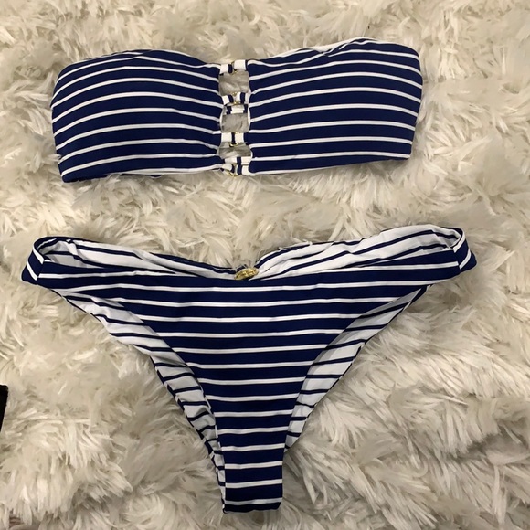 Beach Bunny Other - Top AND Bottom Blue and white beach bunny